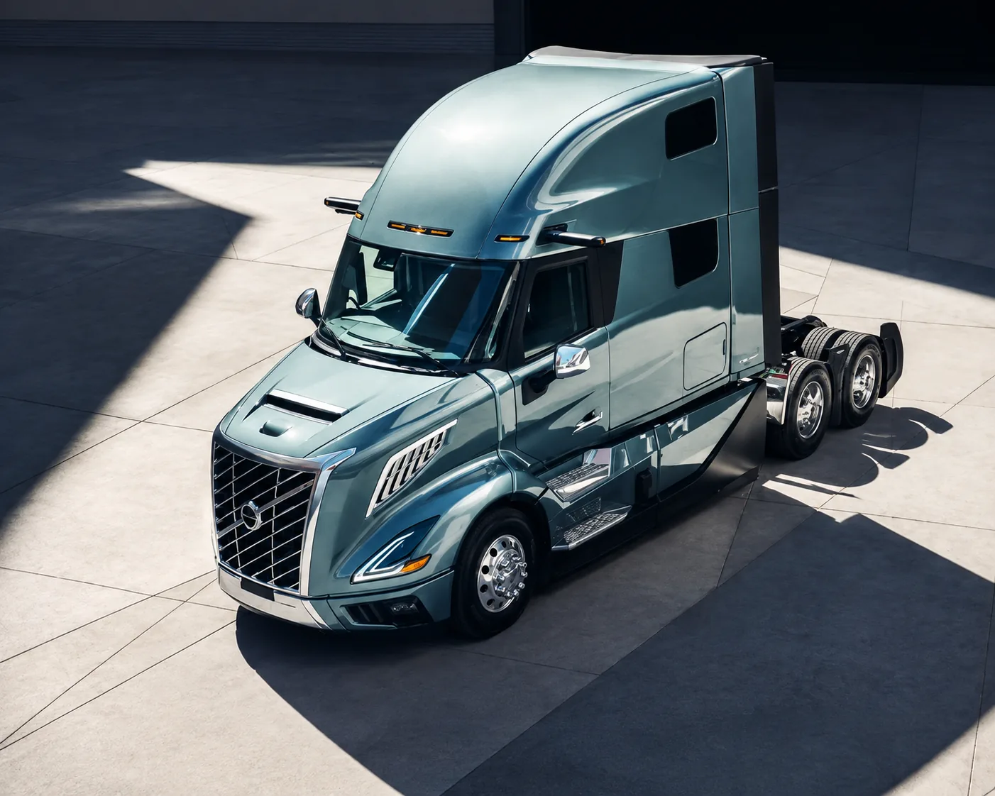 Owner-operator truck ready for freight